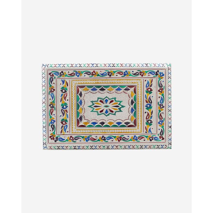 Minakari Patla (Decorative Silver Color Platform) (10" x 15")