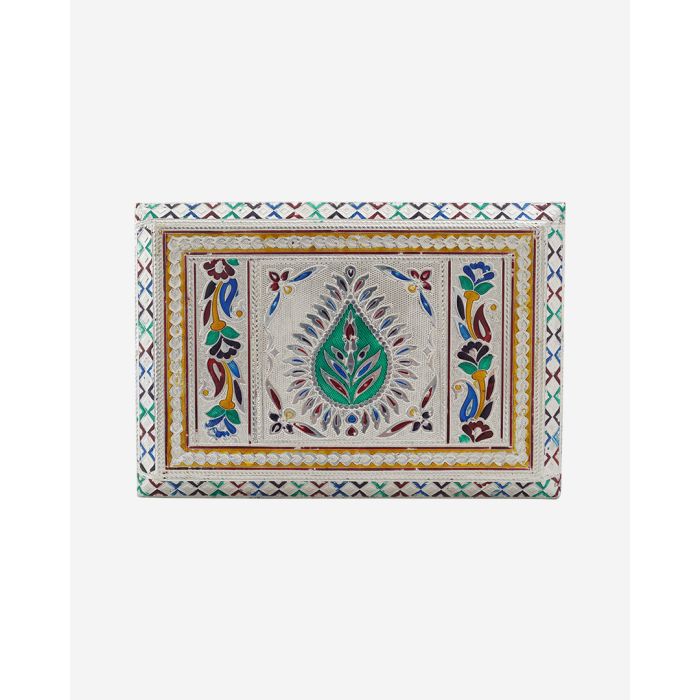 Minakari Patla (Decorative Silver Color Platform) (7" x 10")