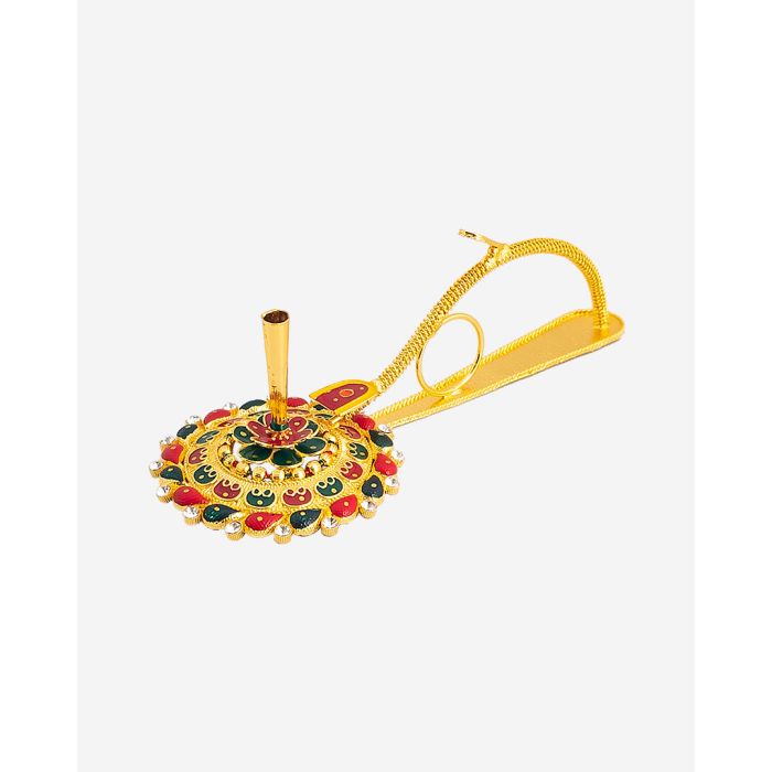 Decorative Aarti (Golden Color)(1 wicks)