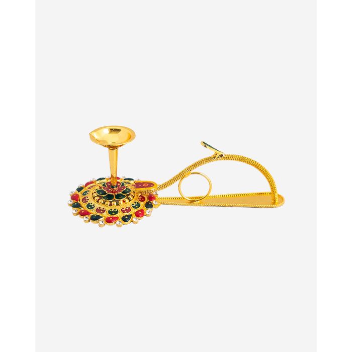 Decorative Aarti (Golden Color)(1 wicks)