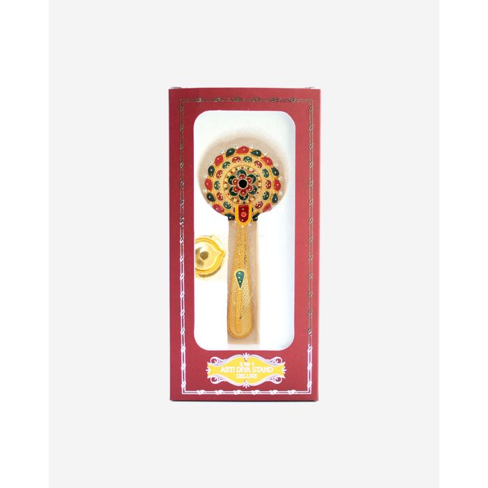 Decorative Aarti (Golden Color)(1 wicks)