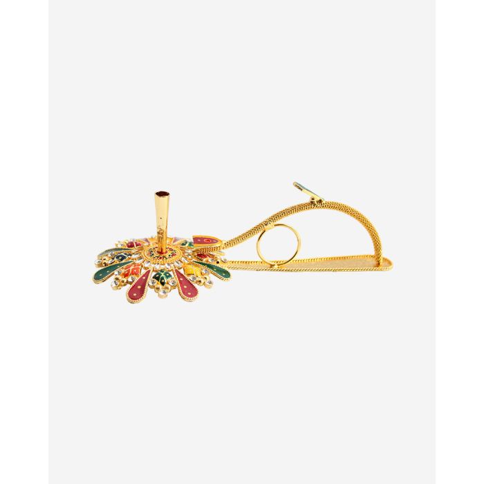 Decorative Aarti (Golden Color)(1 wicks)