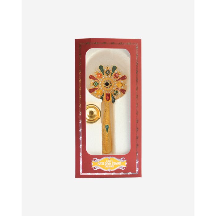 Decorative Aarti (Golden Color)(1 wicks)
