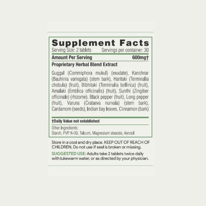 Akshar Kanchnar Guggal Tablet (Mucus aid) - - 679360407035