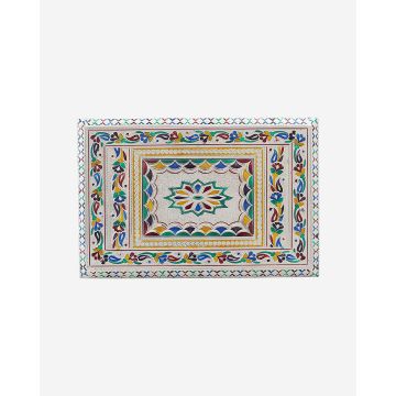 Minakari Patla (Decorative Silver Color Platform) (10" x 15")