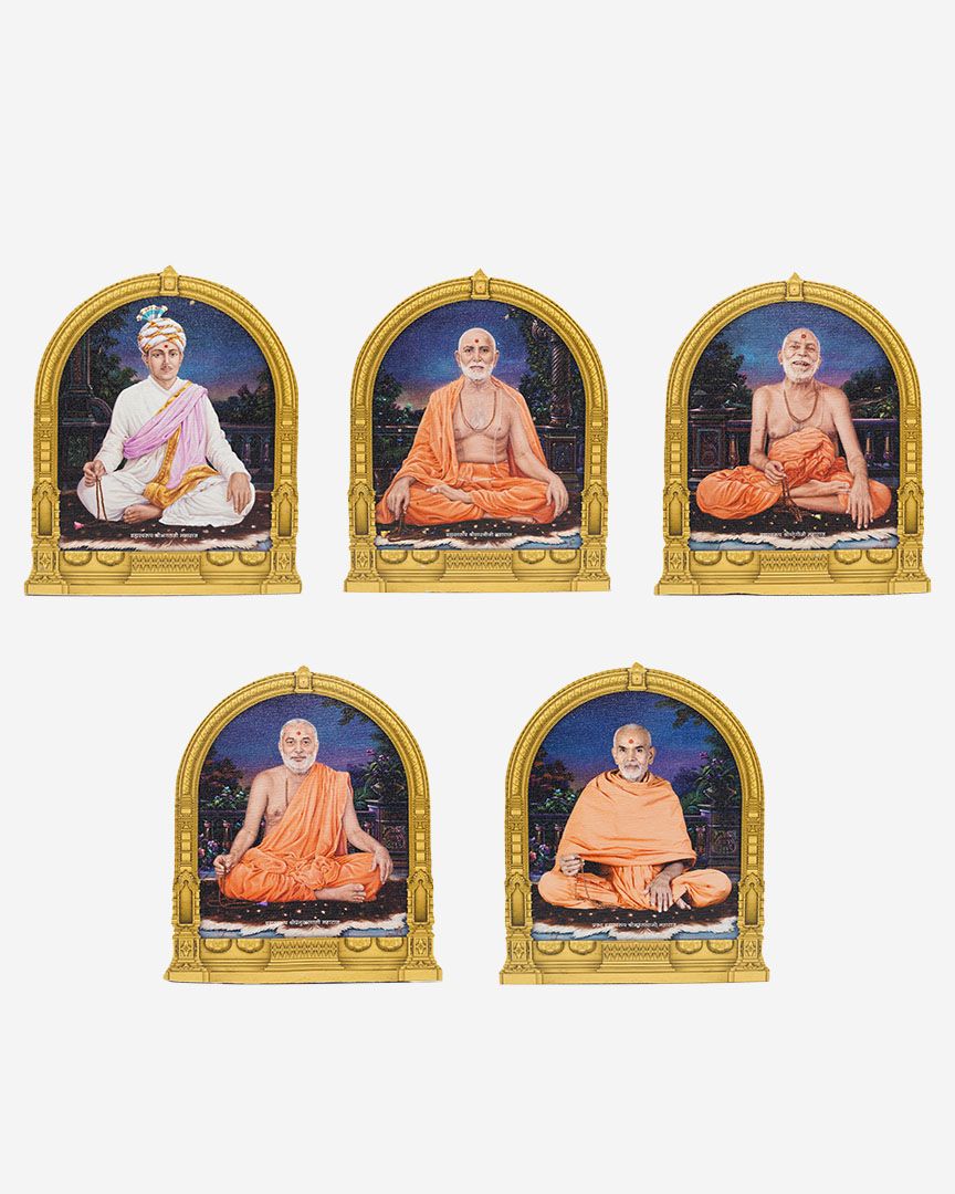 Zarukha Guruparampara (Guru lineage) Cutout Murti (Image) -  4" x 6"