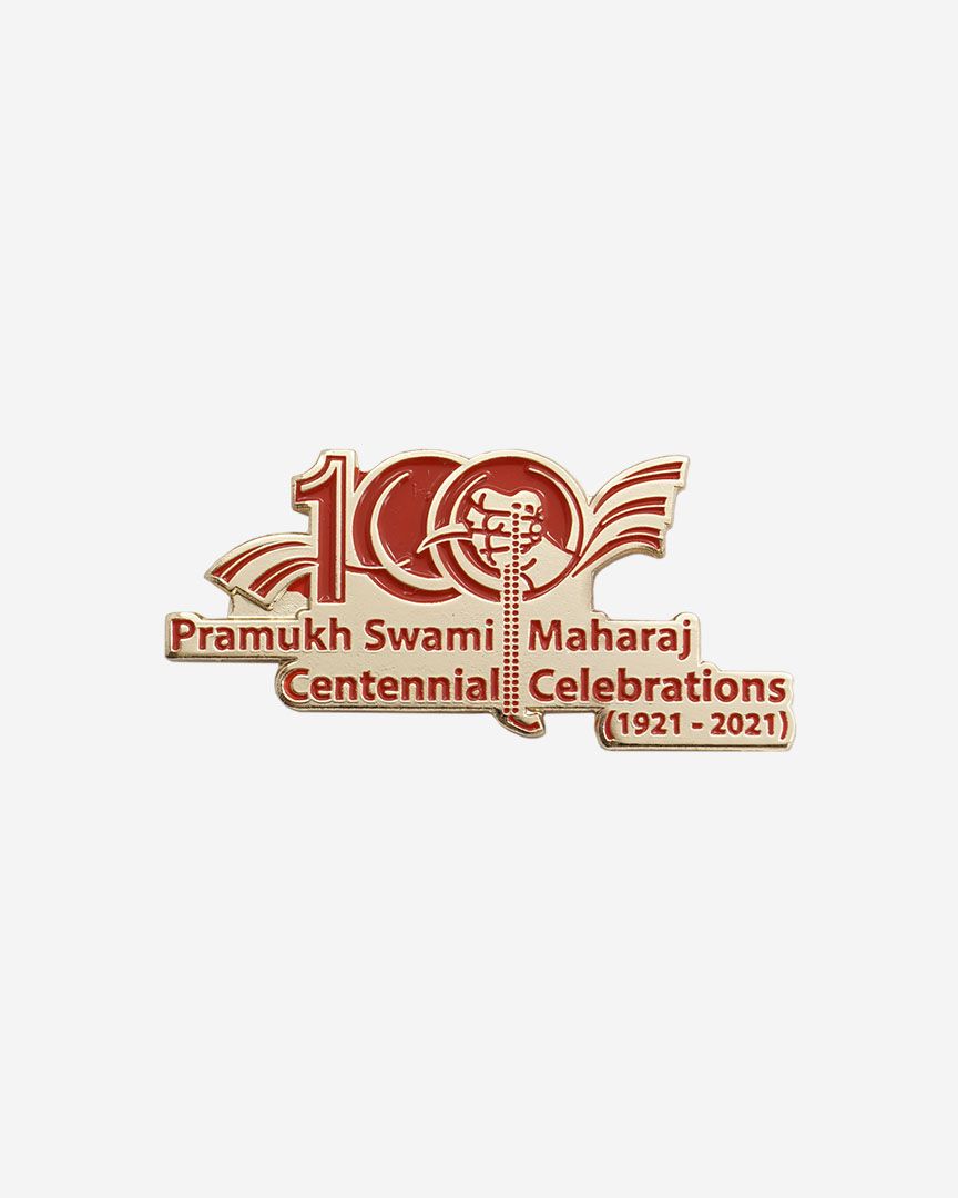 Pramukh Swami Maharaj Centennial Celebration Lapel Pin (Gold)
