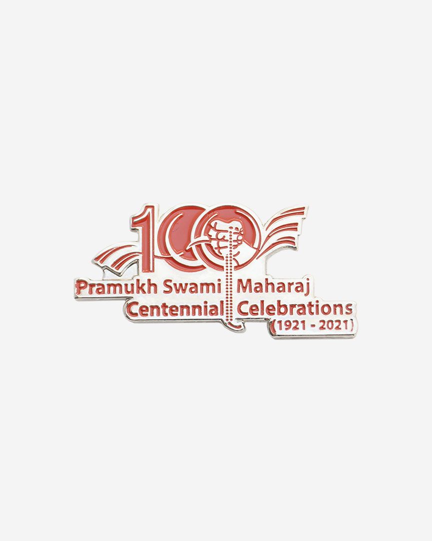 Pramukh Swami Maharaj Centennial Celebration Lapel Pin (Silver)