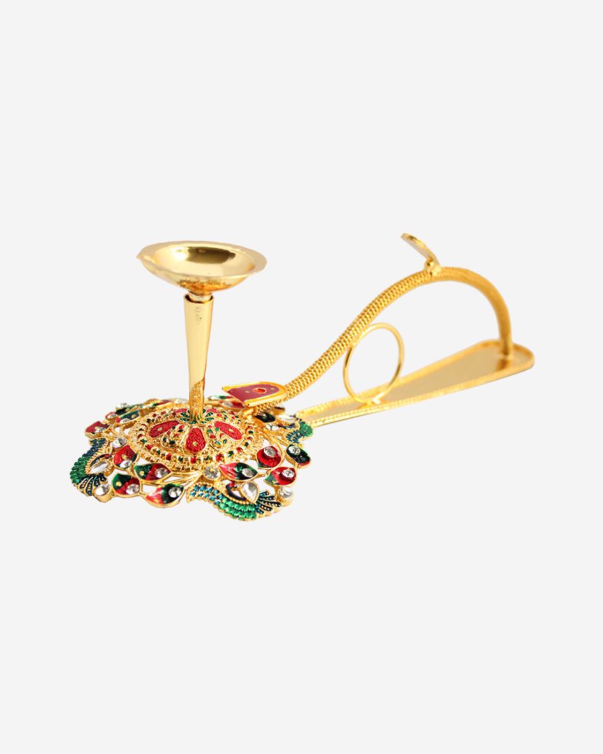 Decorative Aarti (Golden Color)(1 wicks)